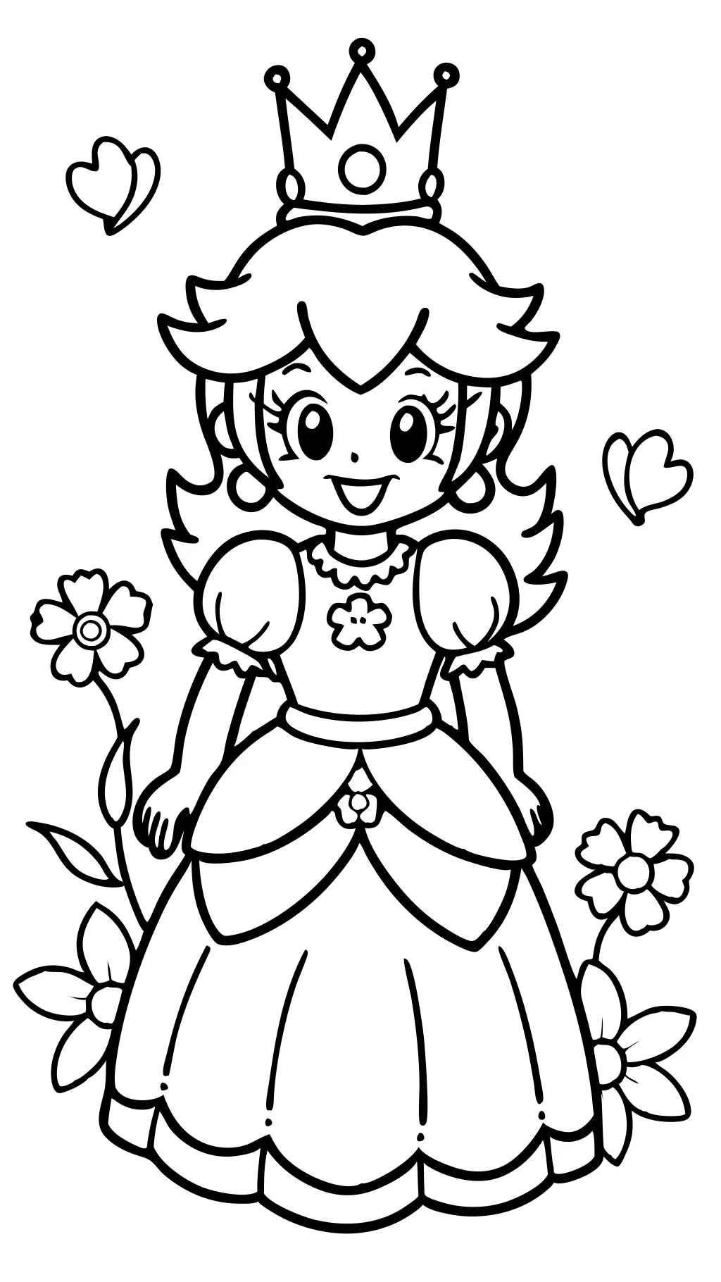 Página para colorear de la princesa Daisy